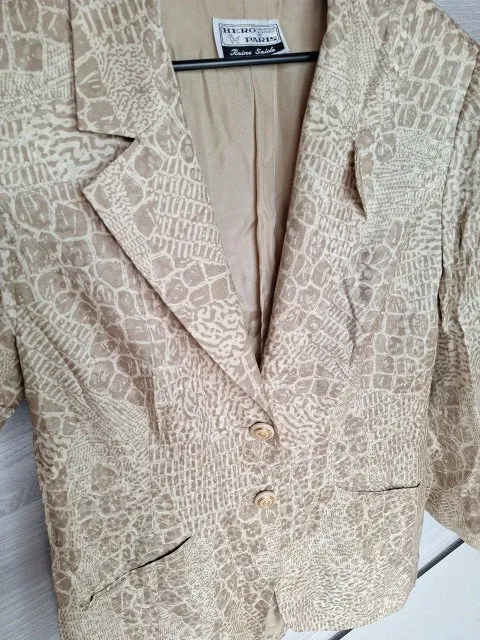 Hero Paris Seidenblazer Animalmuster 42