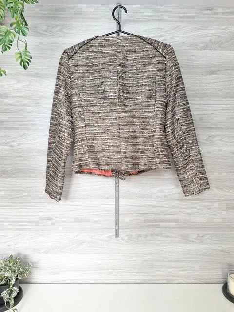 H&M Boucléjacke Glitzerfäden 36