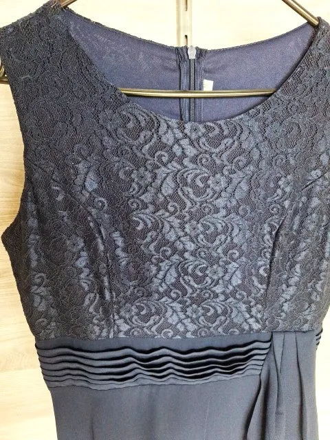 Seventyseven Chiffonkleid Spitze Volant 38