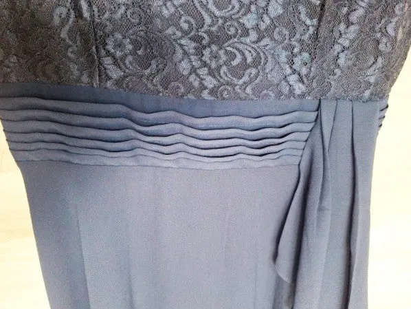 Seventyseven Chiffonkleid Spitze Volant 38