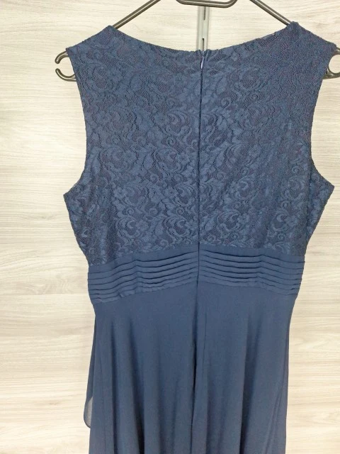 Seventyseven Chiffonkleid Spitze Volant 38