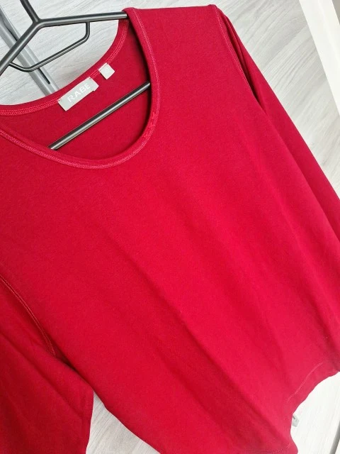 Rabe Langarmshirt Rundhals Rot 42