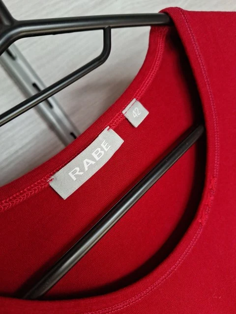 Rabe Langarmshirt Rundhals Rot 42