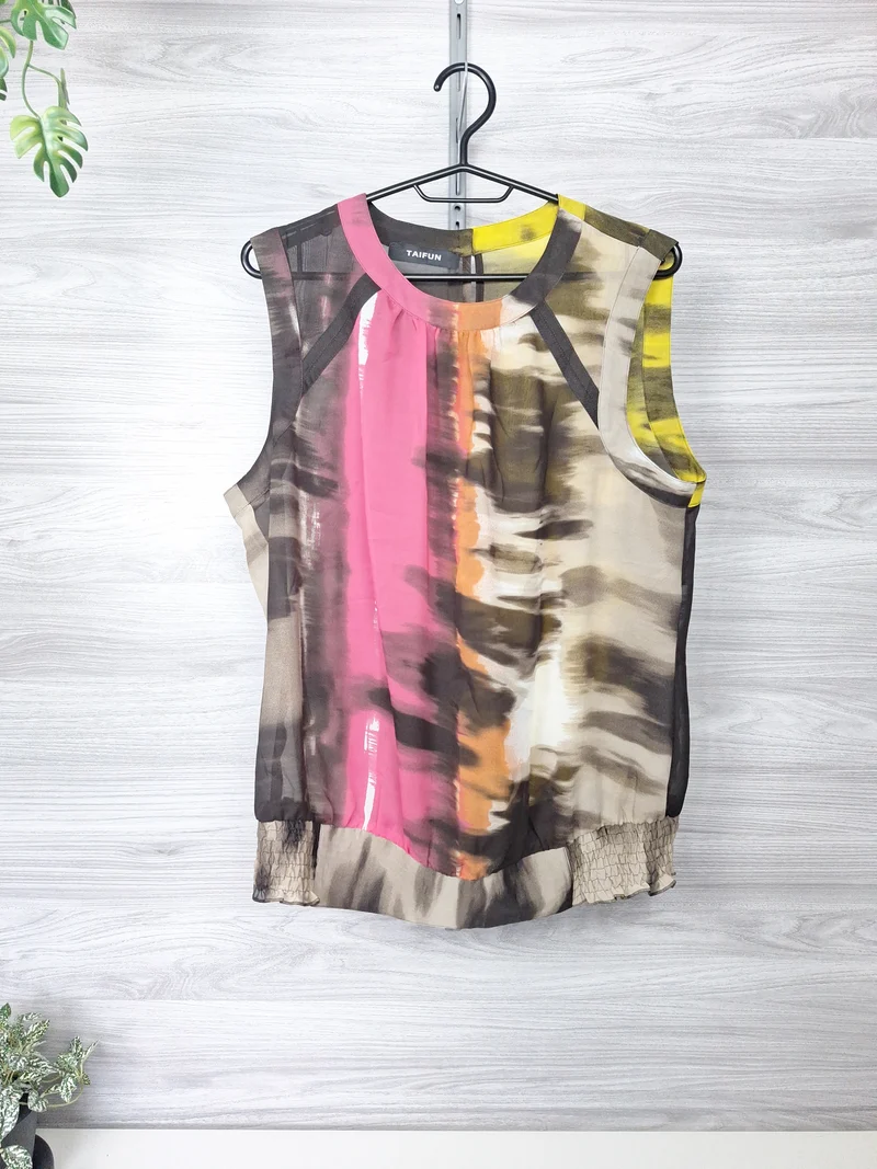 Taifun Blusentop Aquarellmuster 40/42