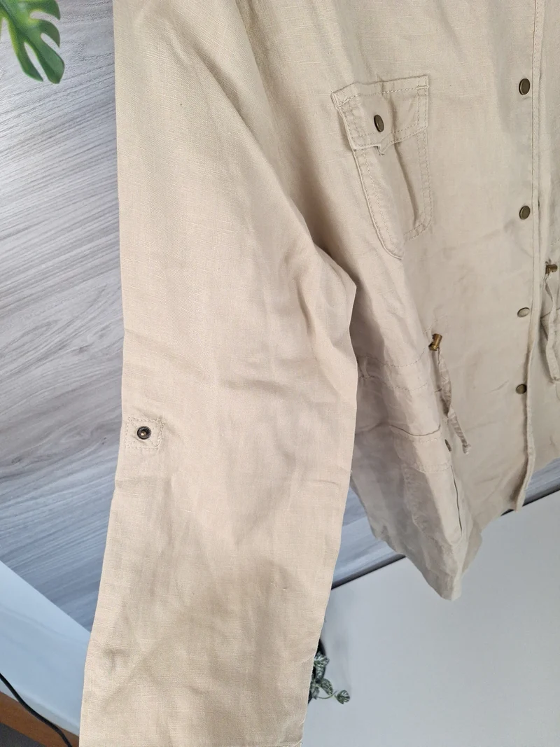 Yessica Leinenjacke Kordelzug 48