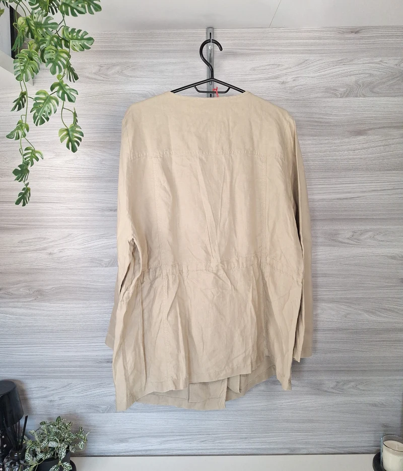 Yessica Leinenjacke Kordelzug 48