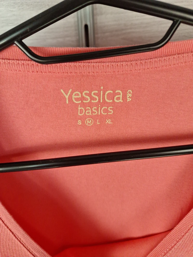 Yessica Basic Langarmshirt Koralle 38