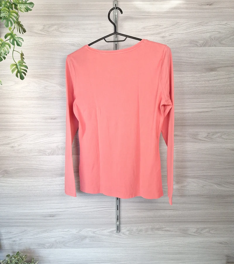 Yessica Basic Langarmshirt Koralle 38