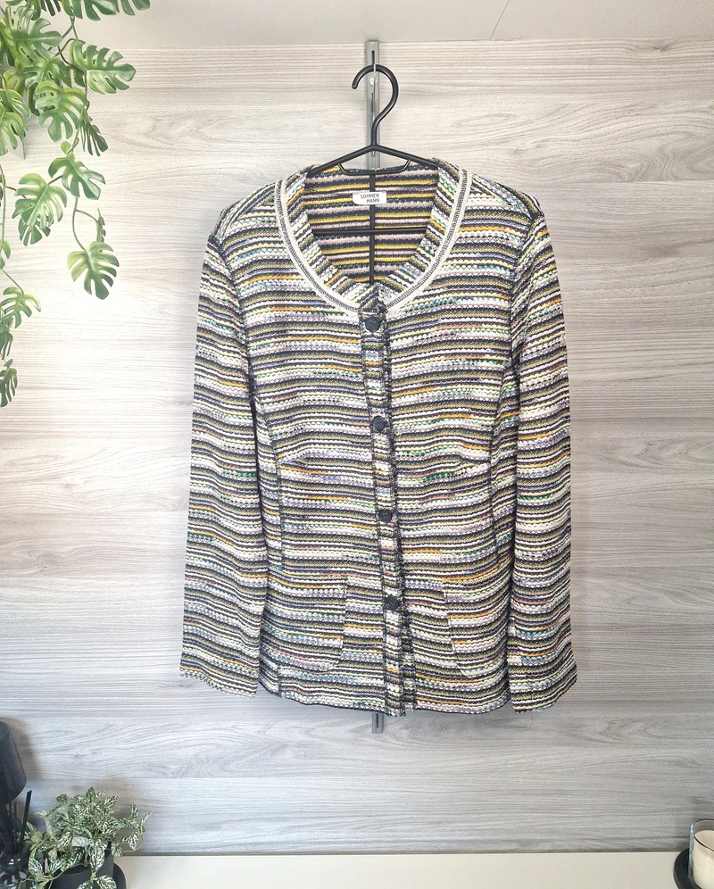 Sommermann Strickjacke Streifen 46