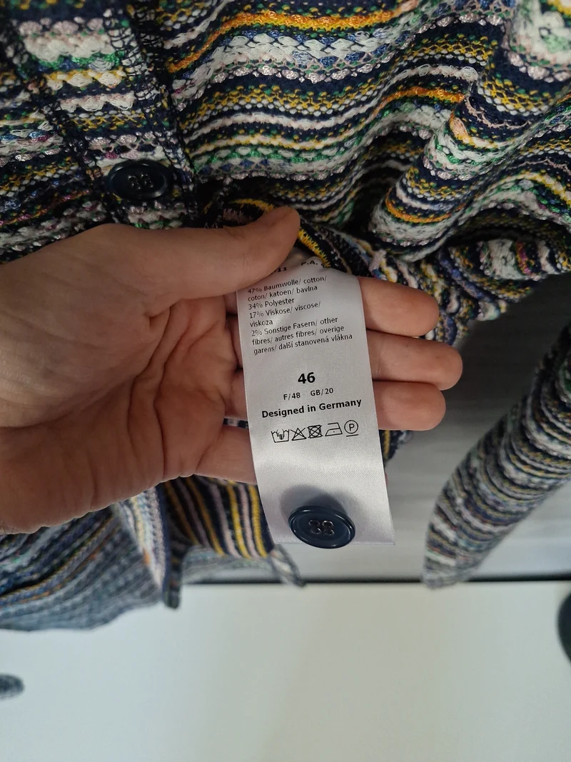 Sommermann Strickjacke Streifen 46