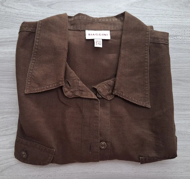 Biaggini Kurzarmbluse Brusttaschen 42