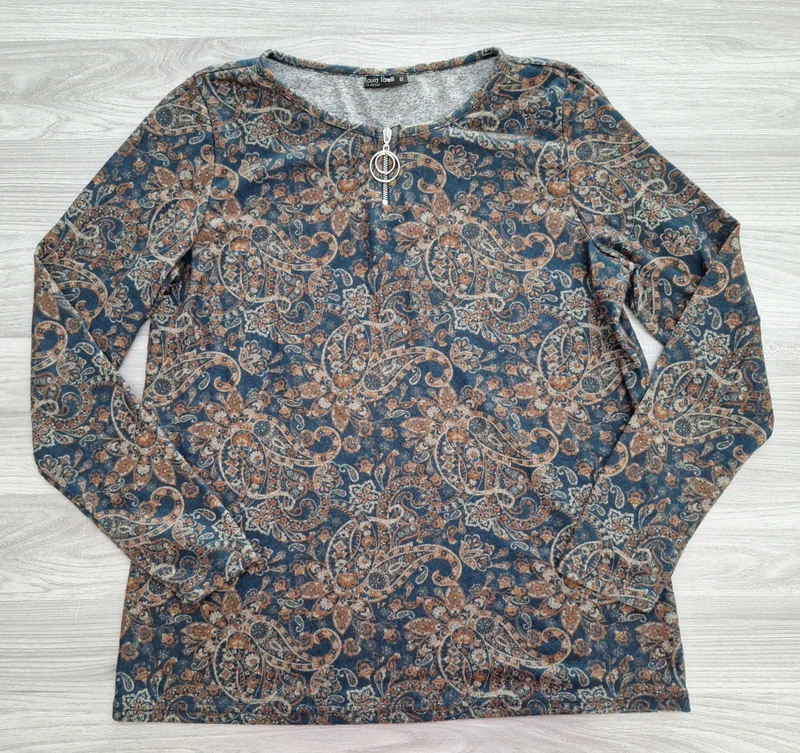 Laura Torelli Langarmshirt Paisley 38