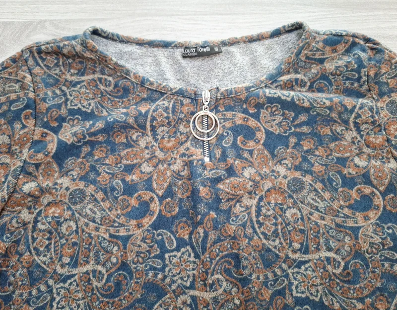 Laura Torelli Langarmshirt Paisley 38