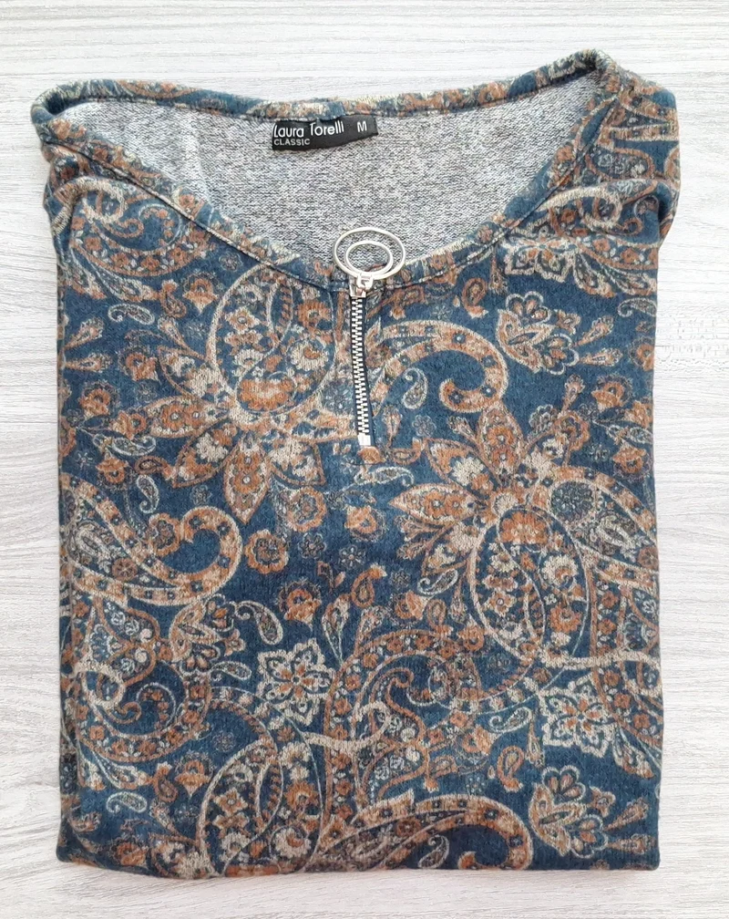 Laura Torelli Langarmshirt Paisley 38
