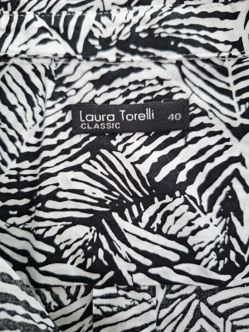 Laura Torelli Bluse Blättermuster 40