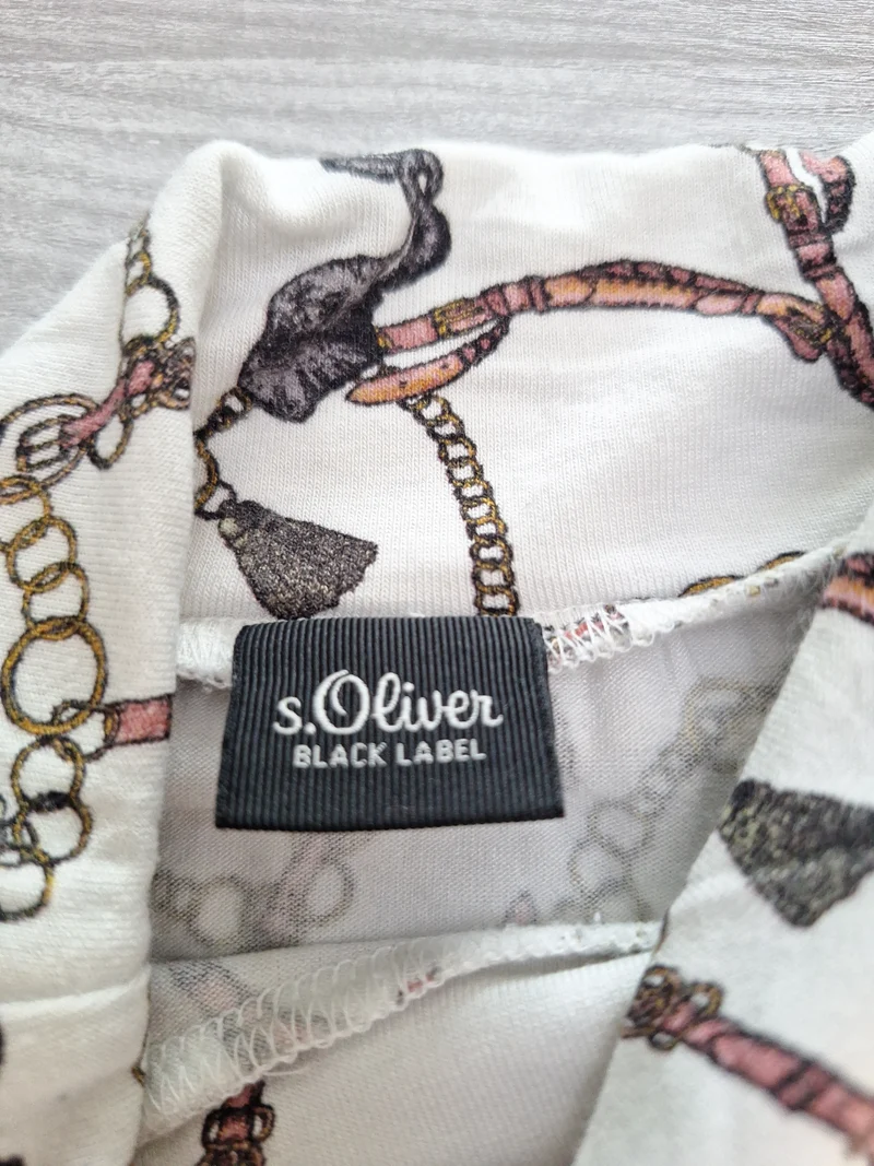 s.Oliver Rollkragenshirt Kettenmuster 40