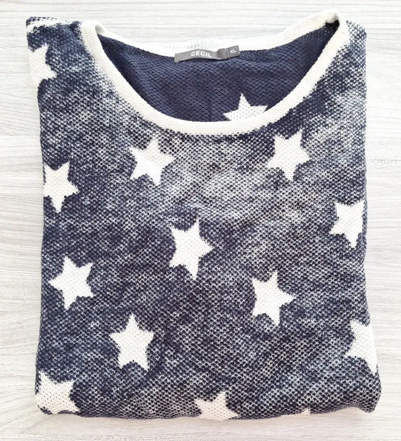 Cecil Strickpullover Sterne 42