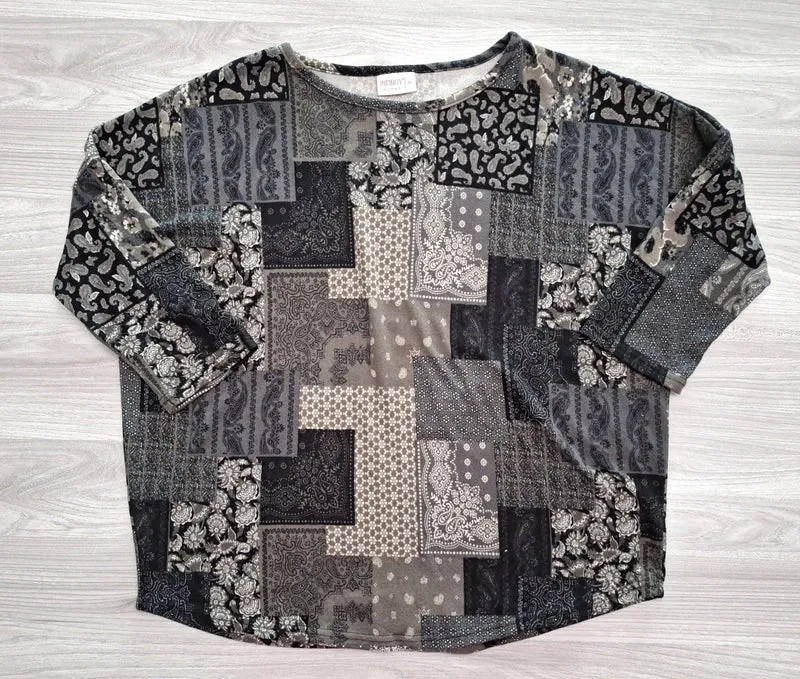 Infinity 3/4-Arm-Shirt Patchwork 38