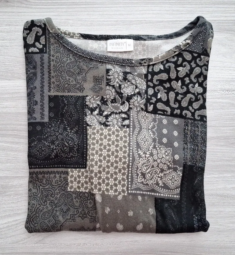 Infinity 3/4-Arm-Shirt Patchwork 38