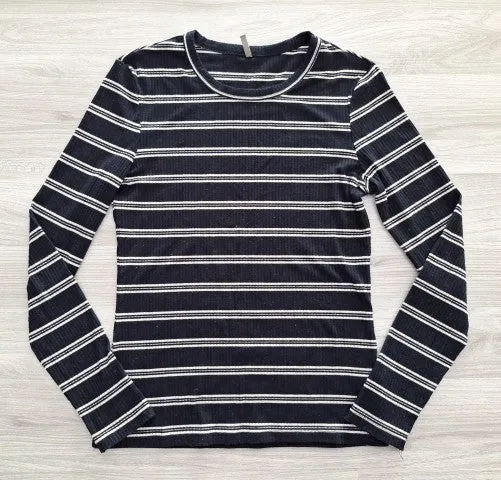 ONLY Langarmshirt Glitzerstreifen 38