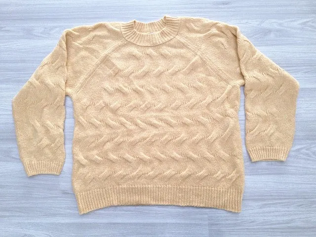 Laura Torelli Strickpullover Zopfmuster 40