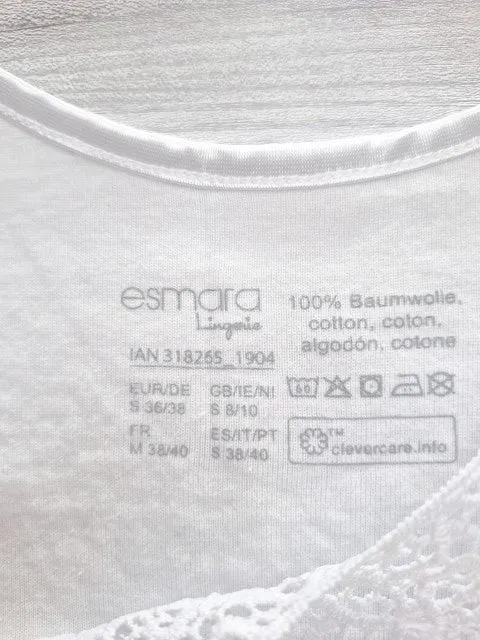 Esmara Trägertop Spitze 36/38