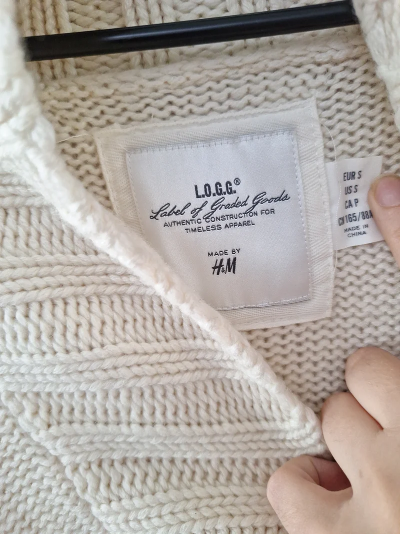 H&M Longpullover Zopfmuster 36